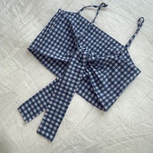 Blue Gingham Tank